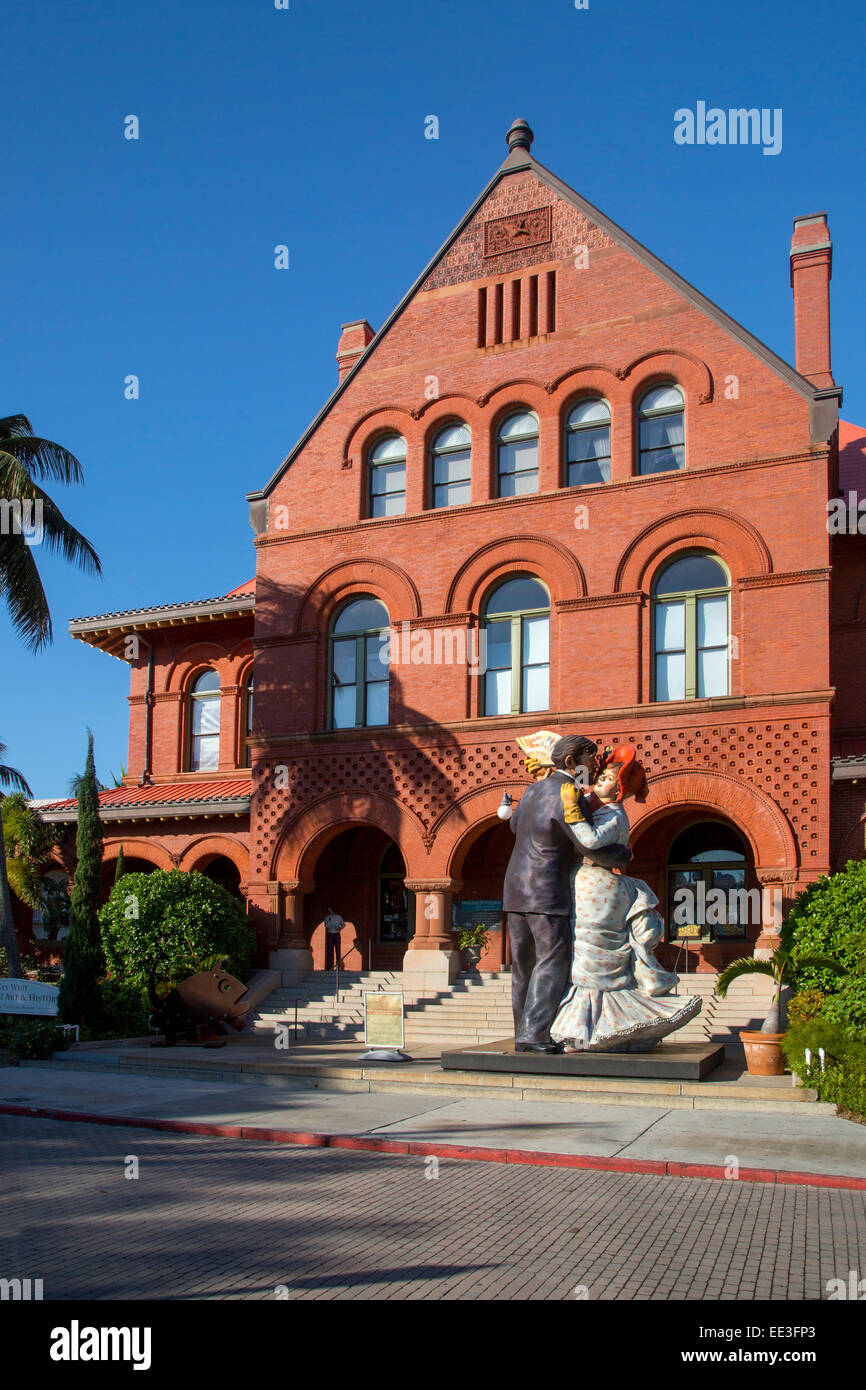 Exterior of the Museum of Art and History at the old Custom House, Key West, Florida, USA Stock Photo