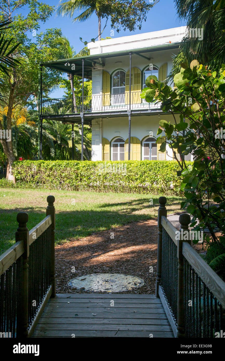 Walkway leading to Ernest Hemingway House, Key West, Florida, USA Stock