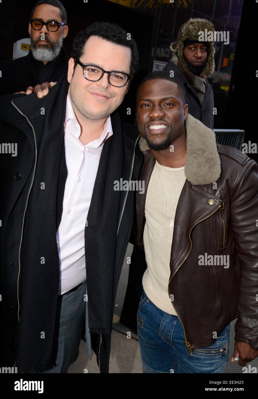 New York, NY, USA. 13th Jan, 2015. Josh Gad and Kevin Hart at GMA out and about for Celebrity Candids - TUE, New York, NY January 13, 2015. Credit:  Derek Storm/Everett Collection/Alamy Live News Stock Photo