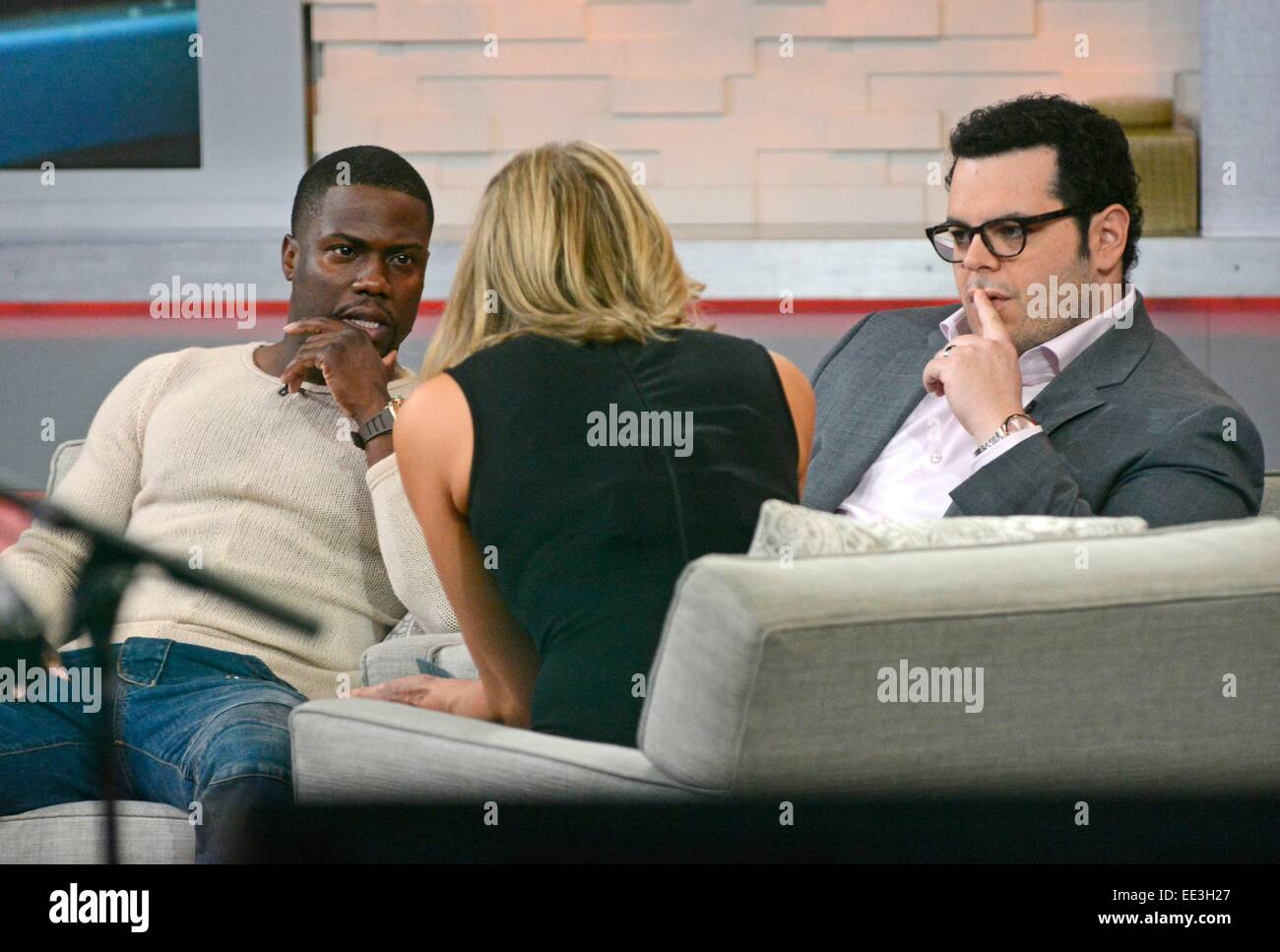 New York, NY, USA. 13th Jan, 2015. Josh Gad and Kevin Hart at GMA out and about for Celebrity Candids - TUE, New York, NY January 13, 2015. Credit:  Derek Storm/Everett Collection/Alamy Live News Stock Photo