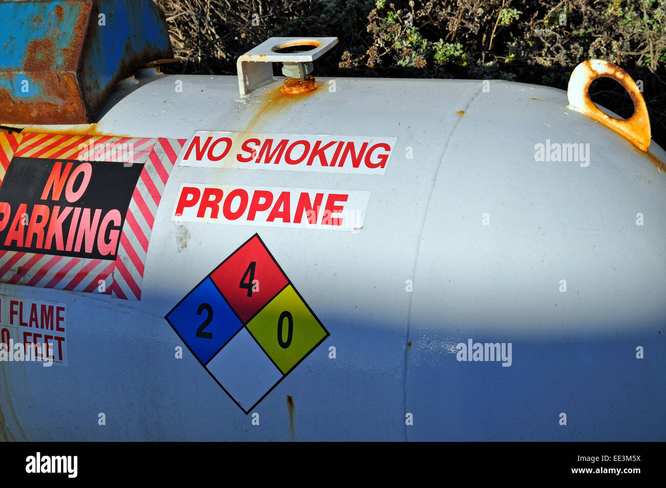 ,Propane gas tank Stock Photo