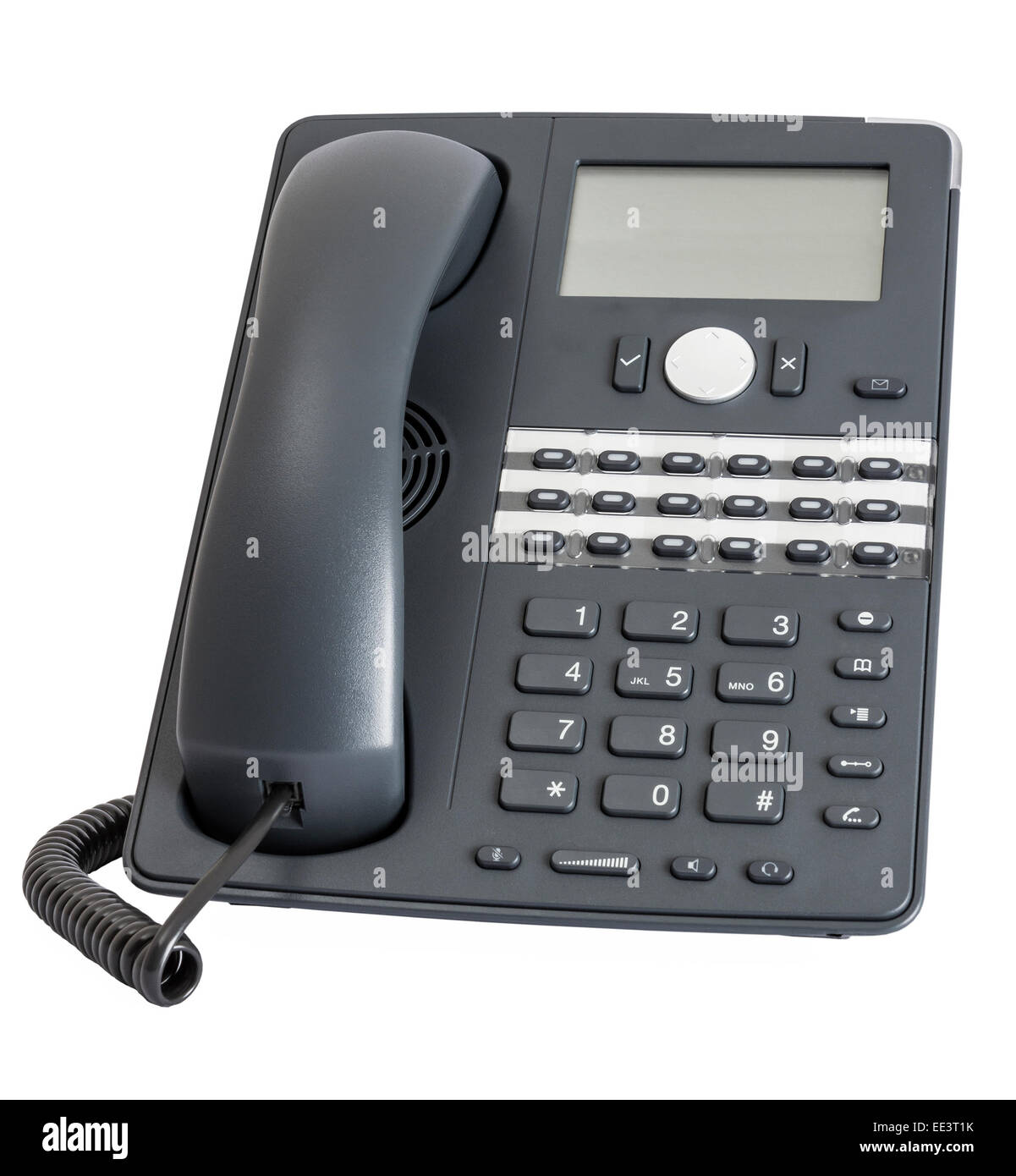 modern voip phone isolated on white background. single object Stock Photo