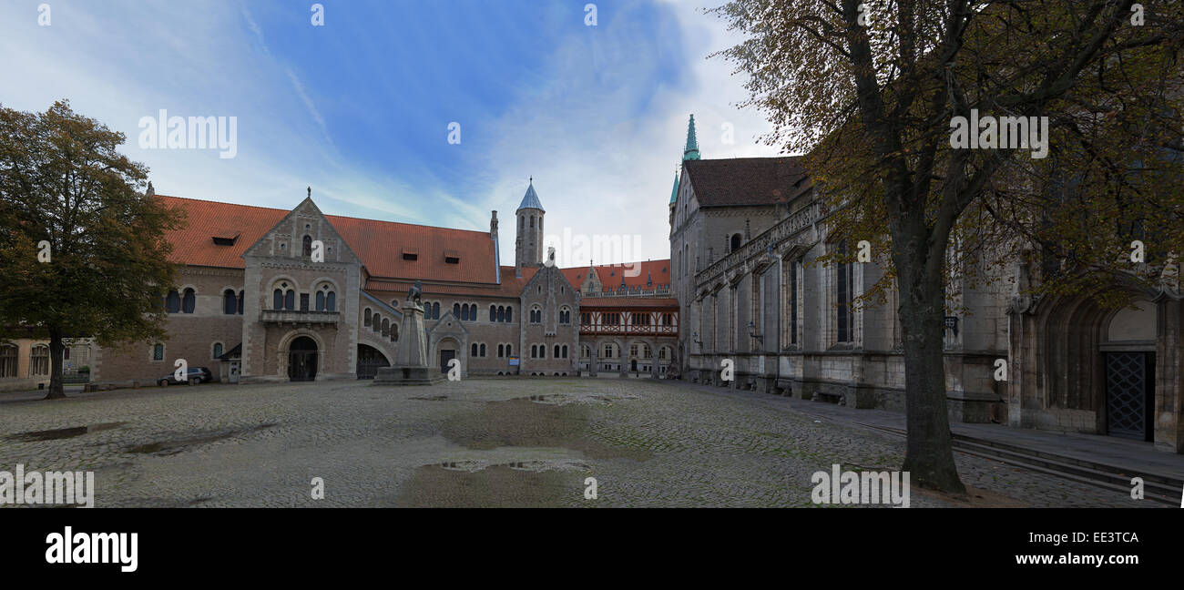 Square near Braunschweig cathedral, Germany Stock Photo