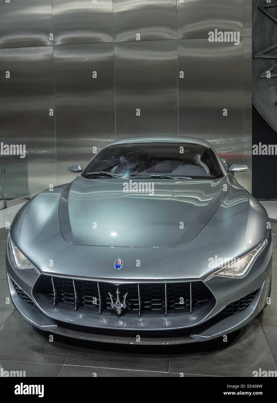 Detroit, MI, USA. 12th Jan, 2015. A Masarati Alfieri concept dazzles at the North American International Auto Show 2015 in Detroit, MI. © Alexis Simpson/ZUMA Wire/Alamy Live News Stock Photo