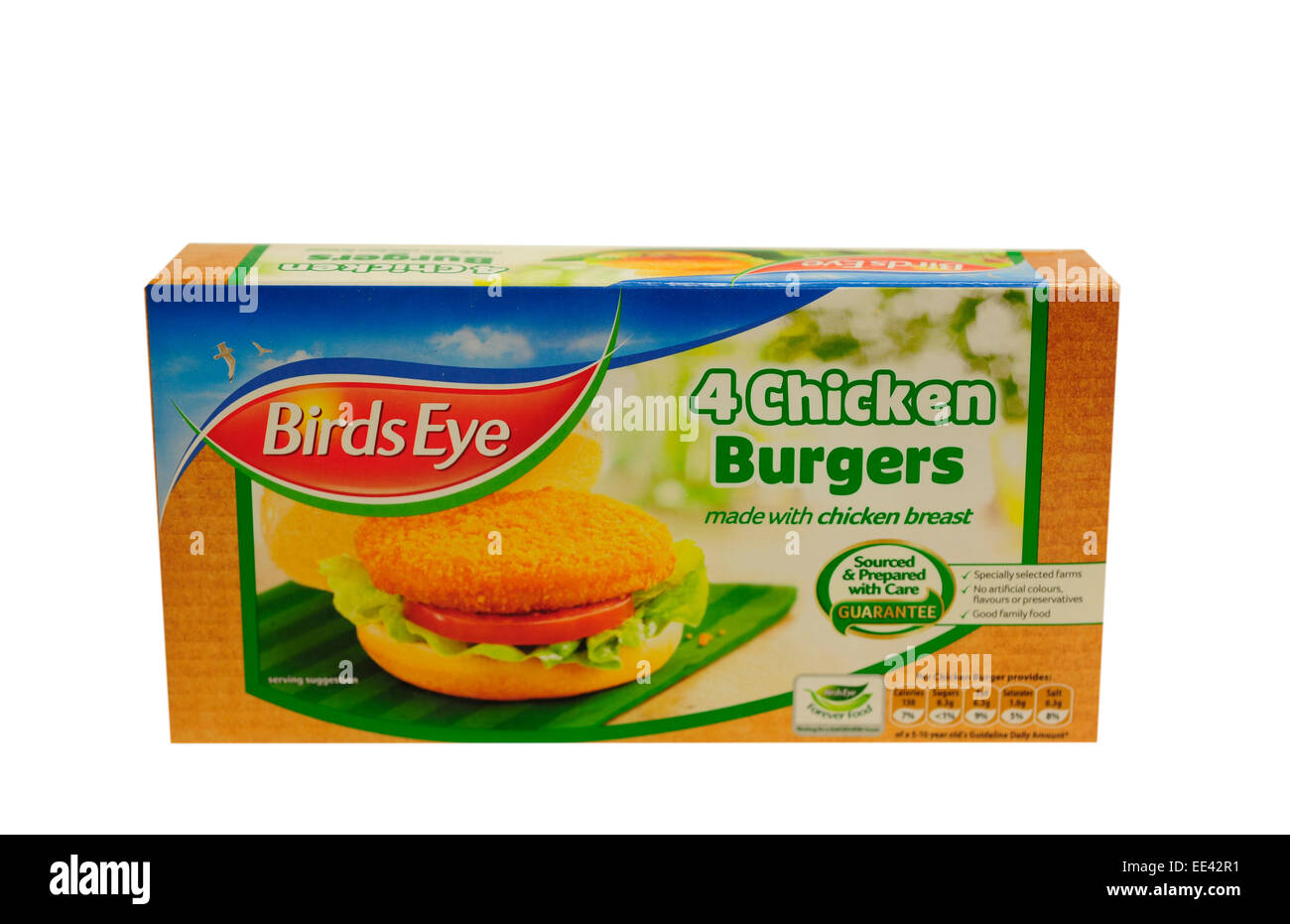 Close up of Birds Eye Chicken Burgers Stock Photo Alamy