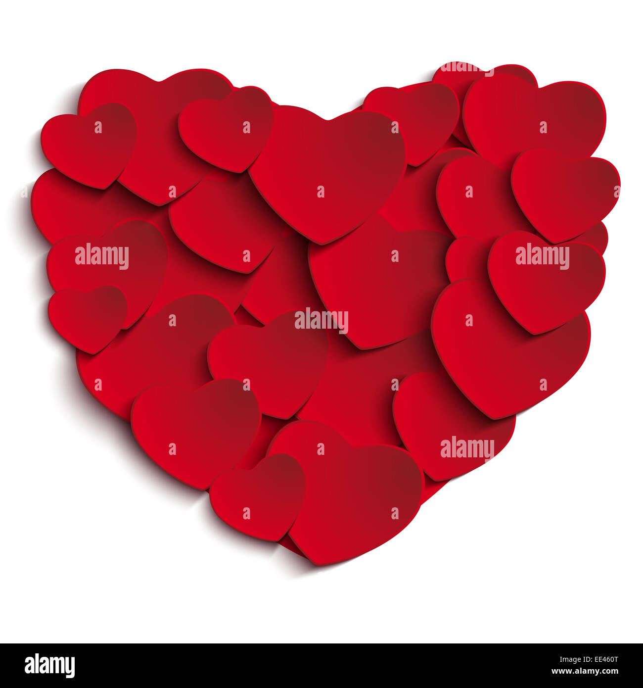 Vector - Valentine Day Heart on White Background Stock Photo