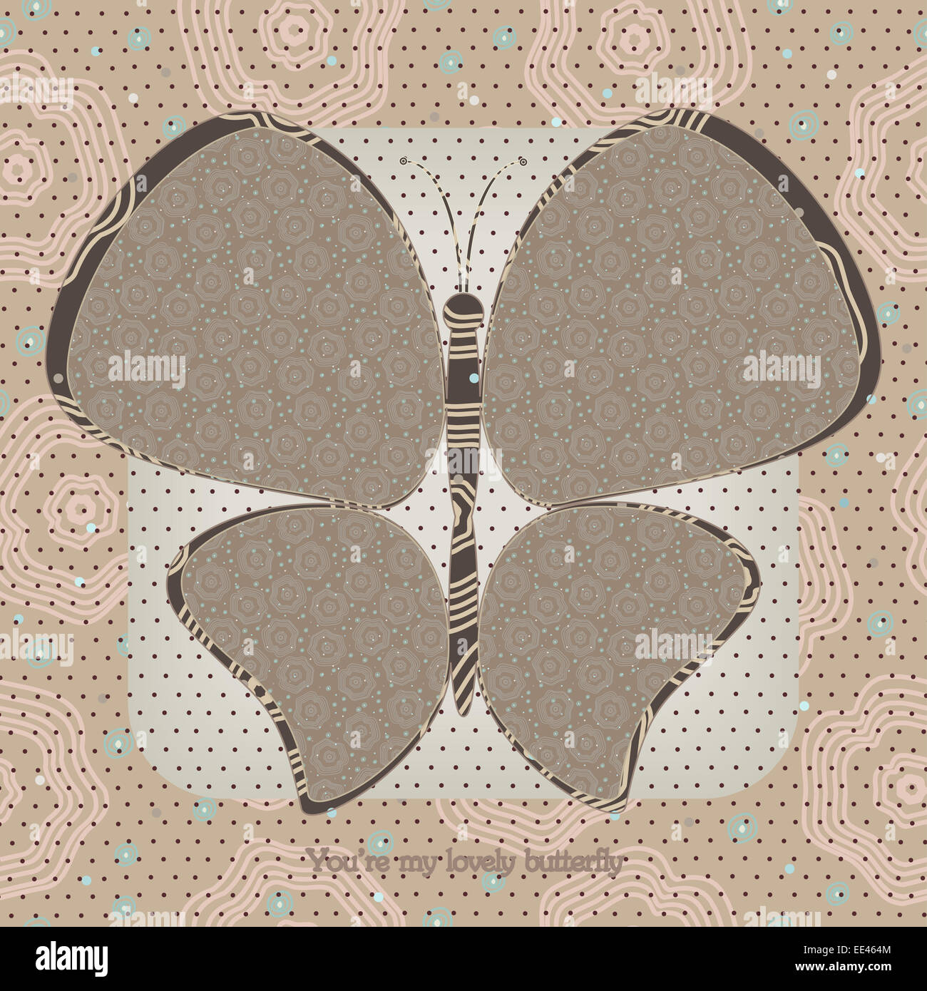 Abstract floral butterfly. Vector Stock Photo - Alamy