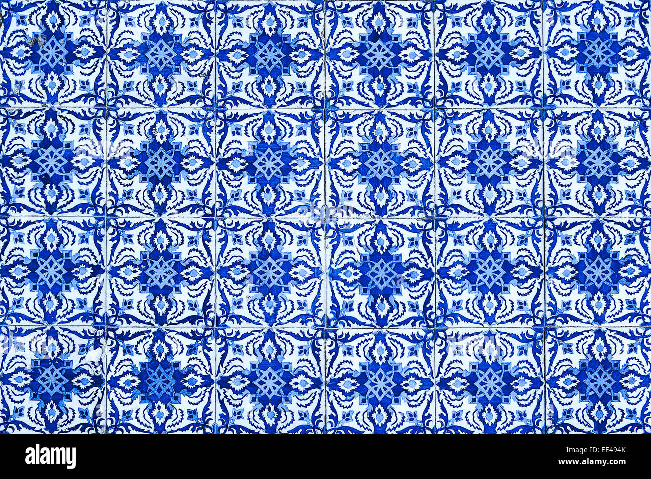 Azulejos, traditional Portuguese tiles Stock Photo