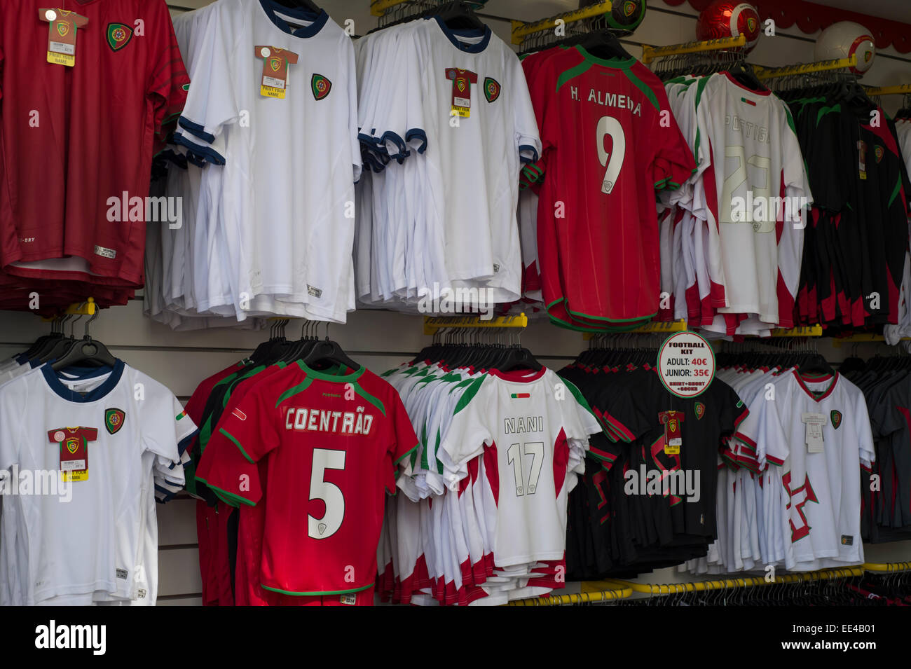 Football shirts shop hi-res stock photography and images - Alamy