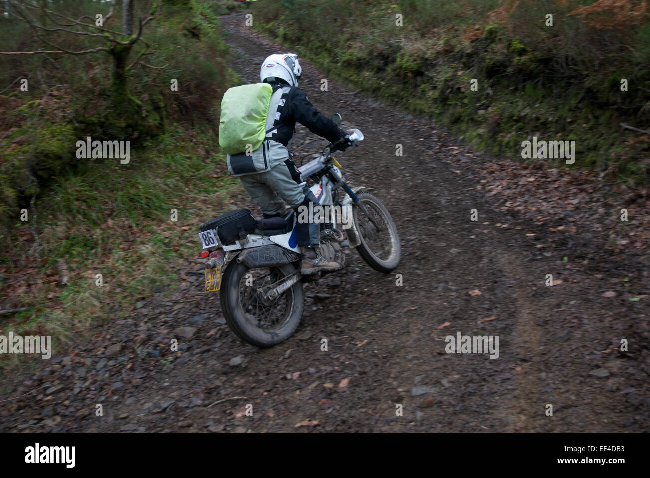 Motorcycle competitors on the Fingle Section of the 2015 Exeter Trial