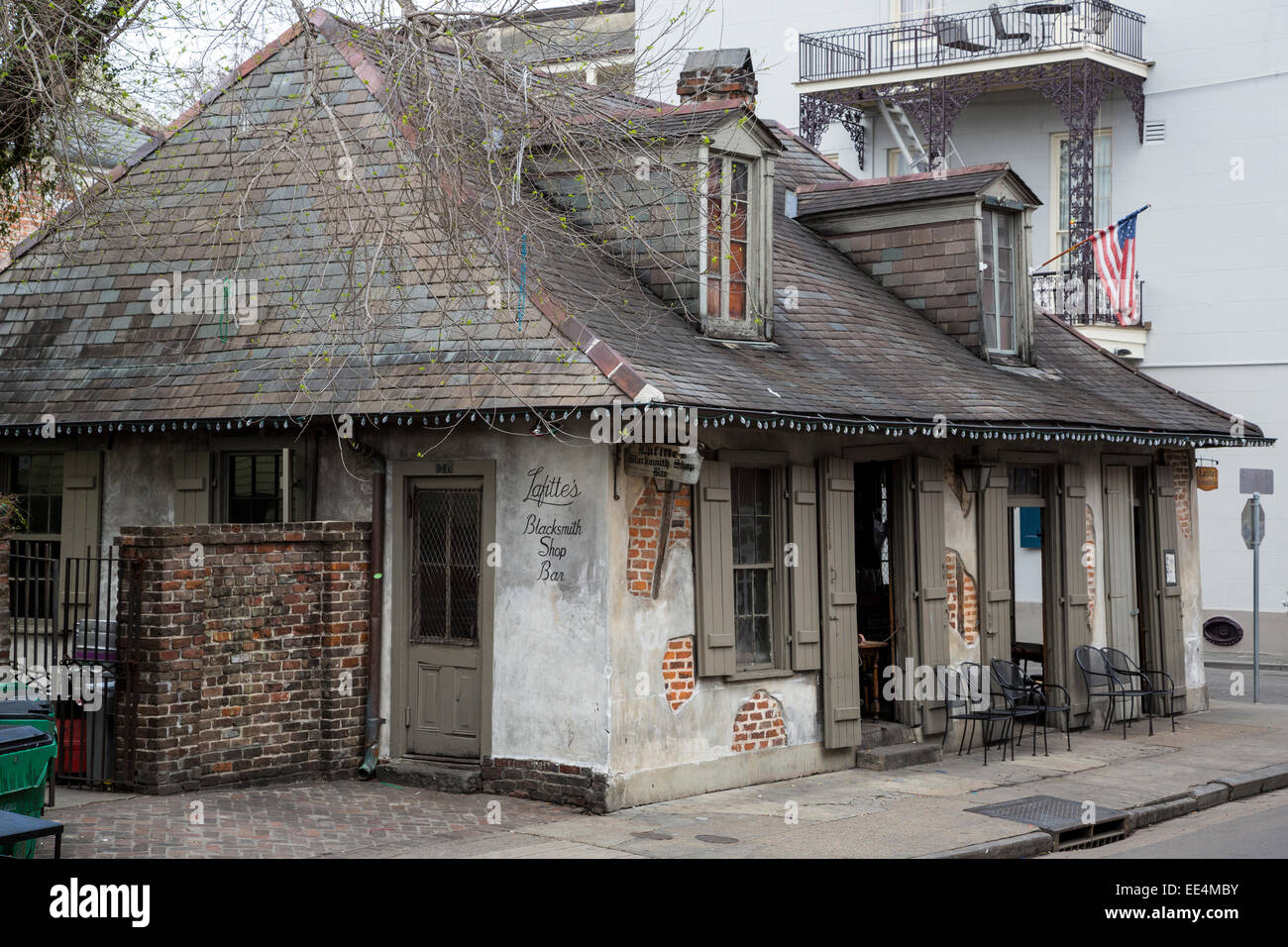 French Quarter New Orleans Louisiana Jean Lafitte S Blacksmith Shop Bar Bourbon Street Built Between 1722 32 Stock Photo Alamy