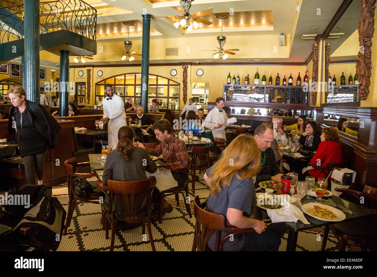 French Quarter, New Orleans, Louisiana.  Palace Cafe, Canal Street. Stock Photo