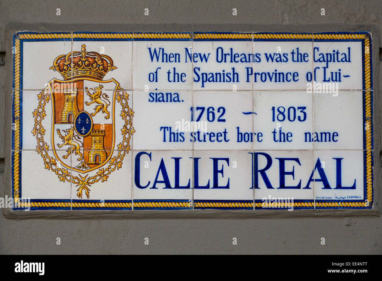 French Quarter, New Orleans, Louisiana. Street Sign Giving Street Name