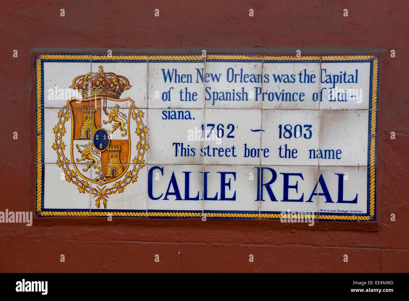 French Quarter, New Orleans, Louisiana. Street Sign Giving Street Name
