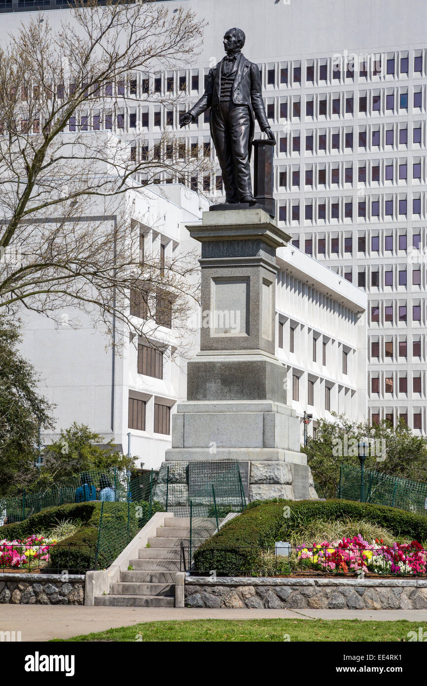 New Orleans, Louisiana.  Lafayette Square.  Statue to Henry Clay. Stock Photo