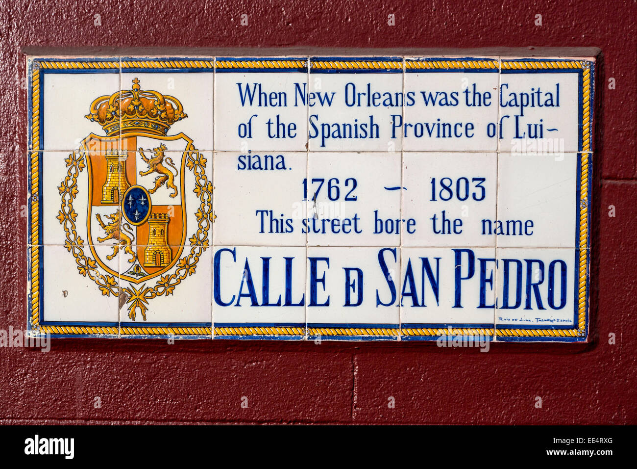 French Quarter, New Orleans, Louisiana. Street Sign with Name from