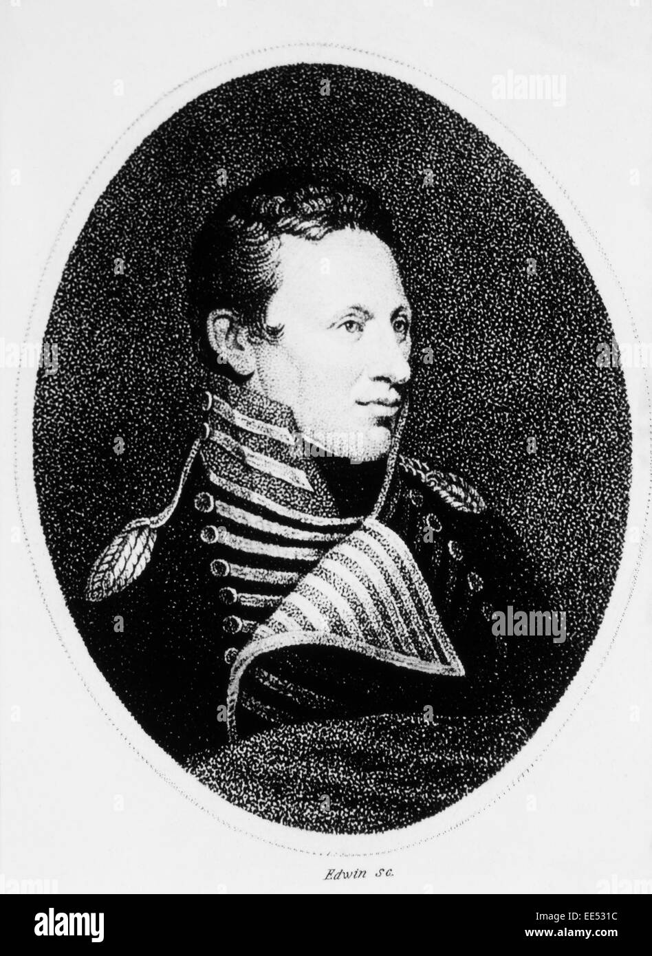 Zebulon M. Pike (1779-1813), American Explorer, Engraving from Edition of Pike's Journal, 1810 Stock Photo