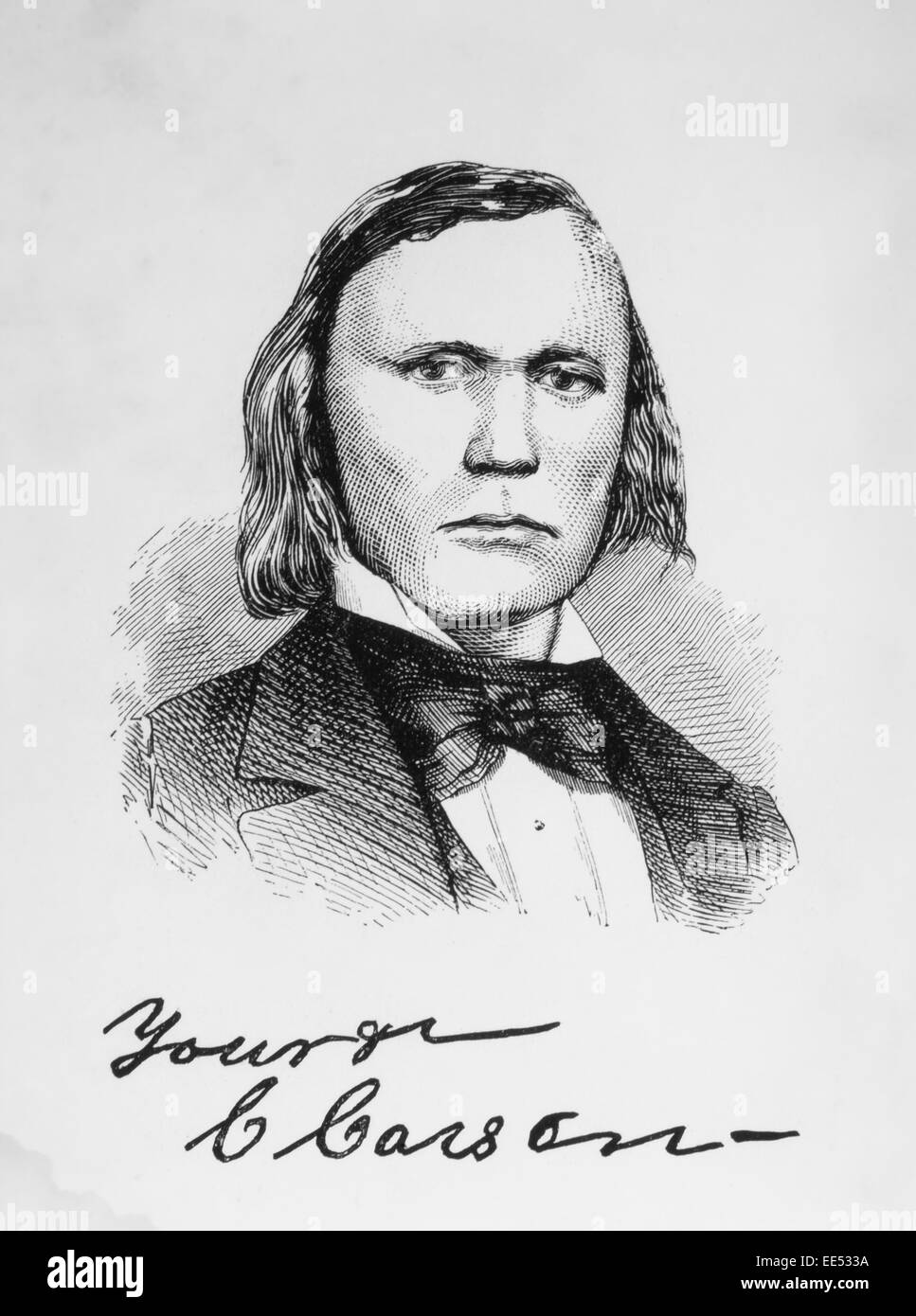 Christopher 'Kit' Carson (1809-1868), American Frontiersman and Guide Stock Photo