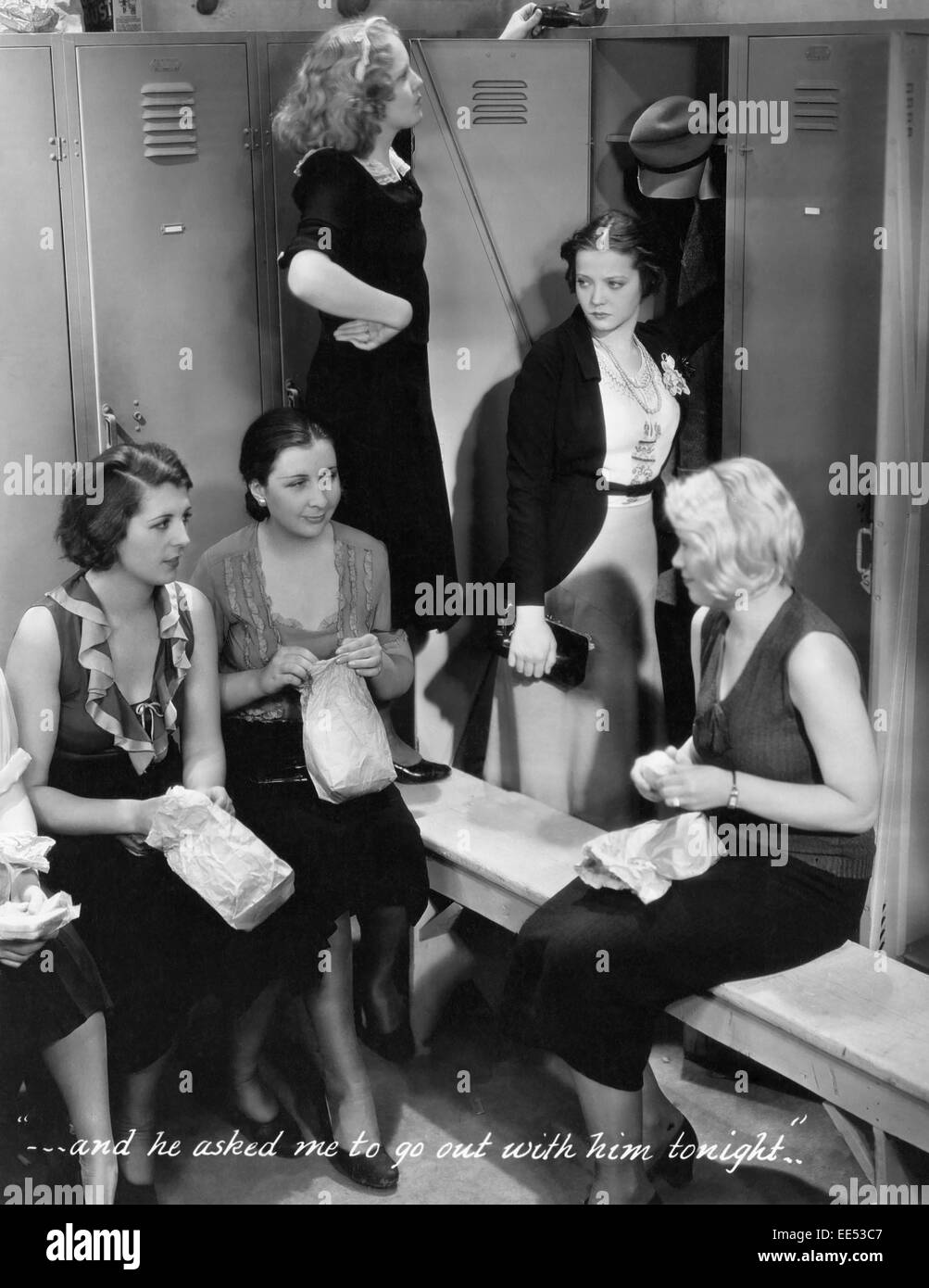 Sylvia Sidney, (second from right), on-set of the Film, 'An American Tragedy', 1931 Stock Photo