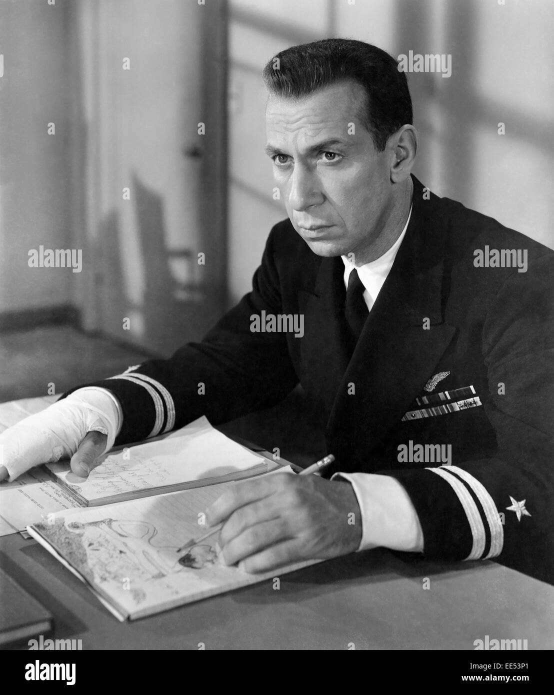 Jose Ferrer, on-set of the Film, 'The Caine Mutiny', 1954 Stock Photo
