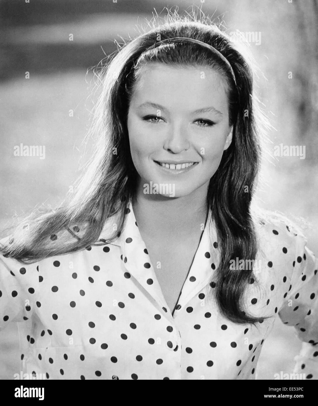 Marina Vlady, Smiling Portrait, on-set of the Film, 'The Conjugal Bed' (aka L'Ape Regina), 1963 Stock Photo