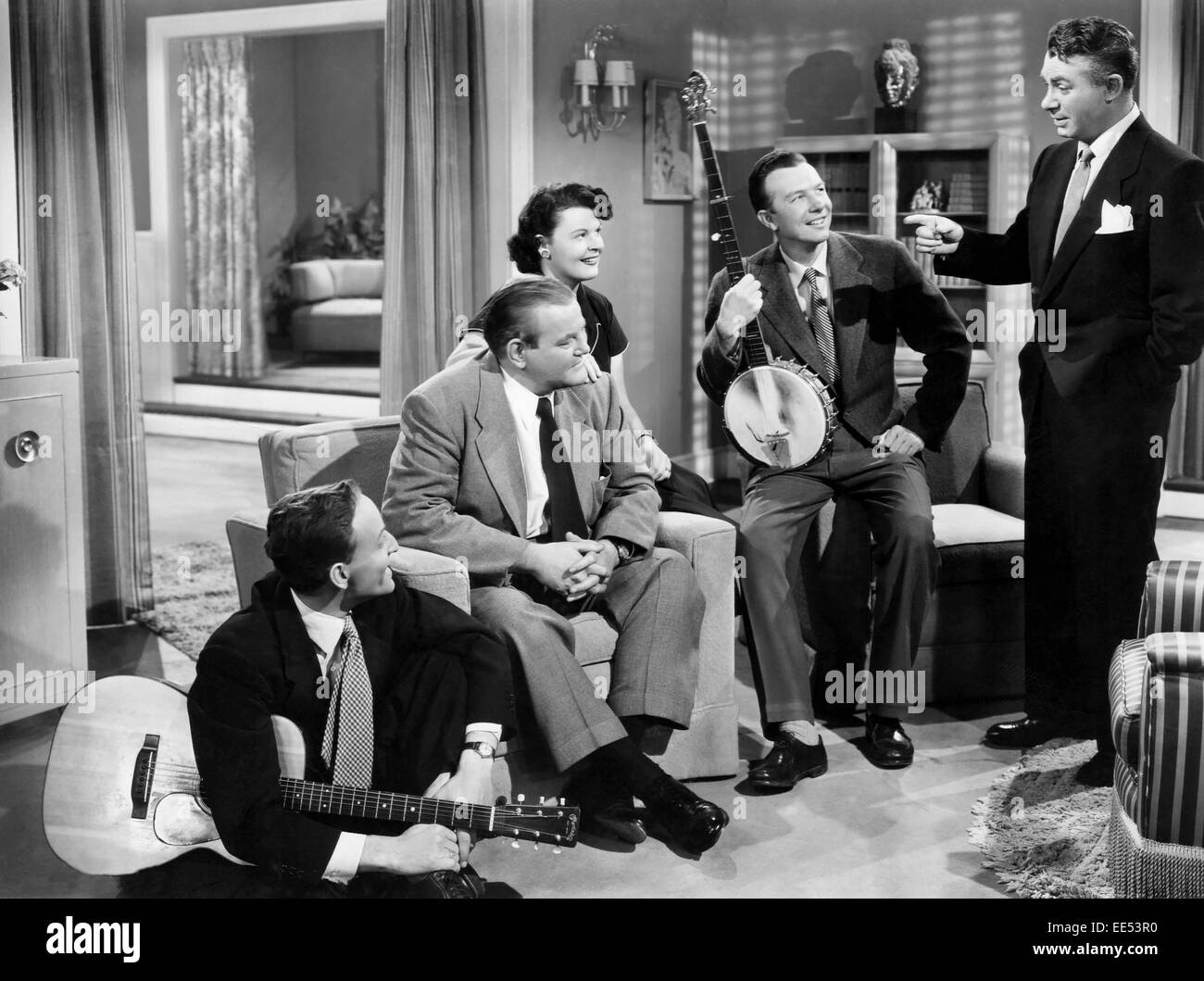 The Weavers, (Fred Hellerman, Lee Hays, Ronnie Gilbert, Pete Seeger),  on-set of the Film, 