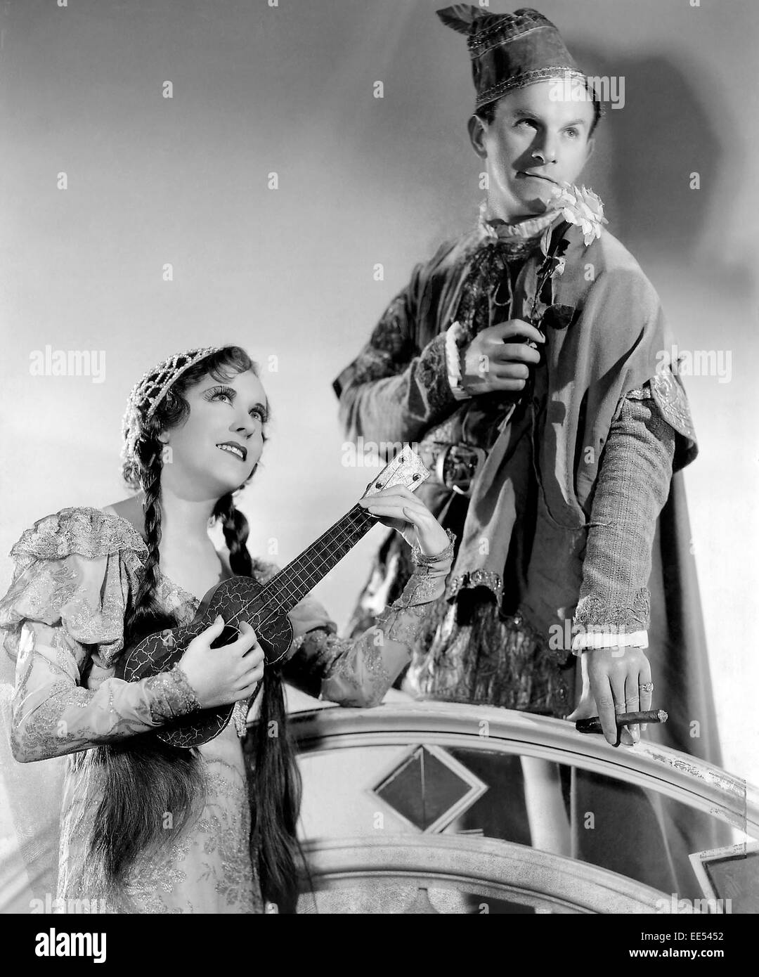 Gracie Allen, George Burns, on-set of the Film, 'Here Comes Cookie', 1935 Stock Photo