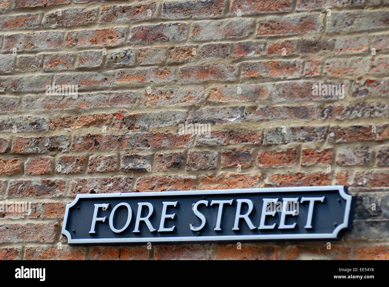 Fore Street sign, Hexham, Northumberland Stock Photo Alamy