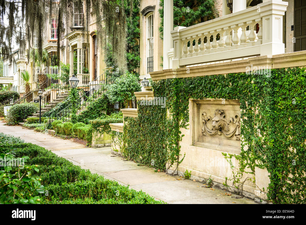 Street scene in Savannah, USA Stock Photo Alamy