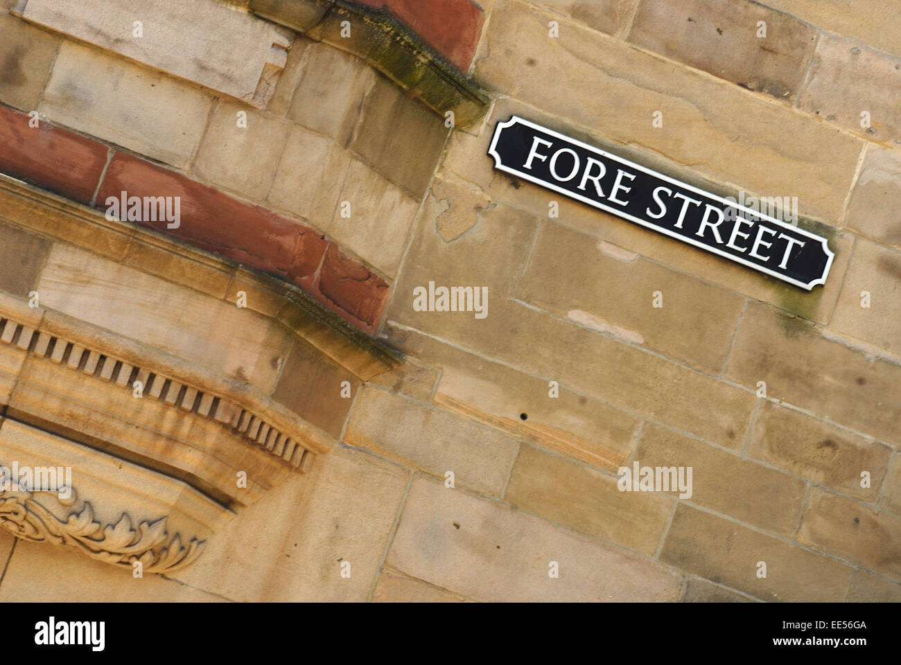 Fore Street sign, Hexham, Northumberland Stock Photo Alamy