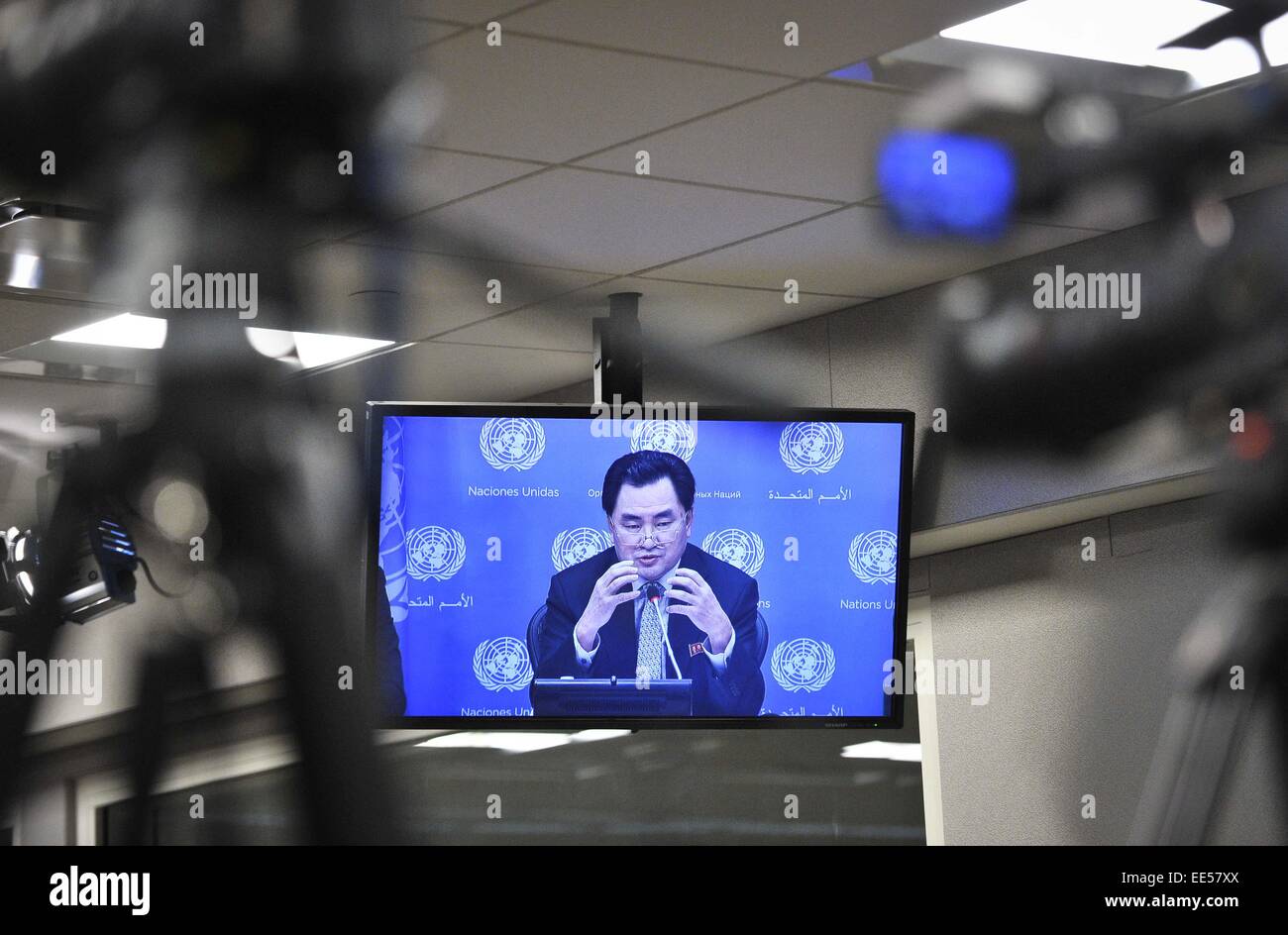 New York, UN headquarters in New York. 13th Jan, 2015. An Myong Hun ...