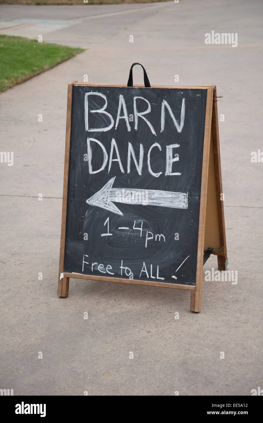 Barn Dance Sign, Old Town, San Diego, California USA Stock Photo