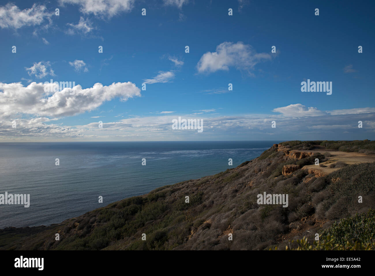 View of Pacific Ocean from Cabrillo National Monument, Point Loma, San Diego, California USA Stock Photo