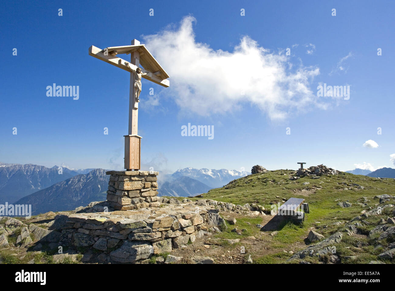 Bildausschnitt, Christus, Detail, Details, Gipfel, Gipfelkreuz, Gipfelkreuze, Glaube, Holz, Jesus, Kreuz, Kreuze, Kruzifix, Naha Stock Photo