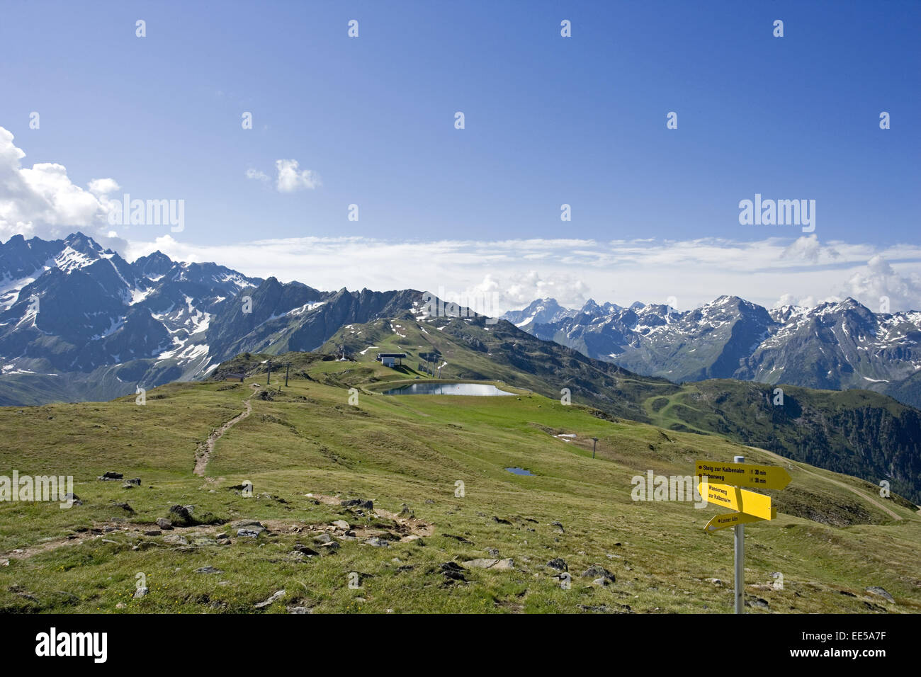Landschaft, Natur, Berge, Gebirge, Wandergebiet, Hochzeiger, Jerzens, Panorama Stock Photo