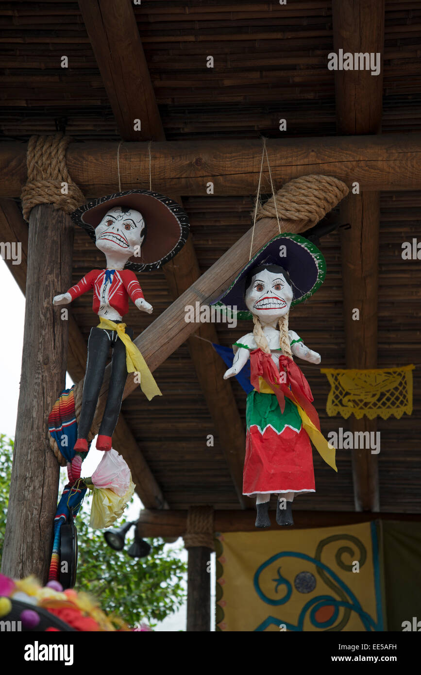 Marionettes, Dia de los Muertos, Day of the Dead, Old Town, San Diego, California USA Stock Photo