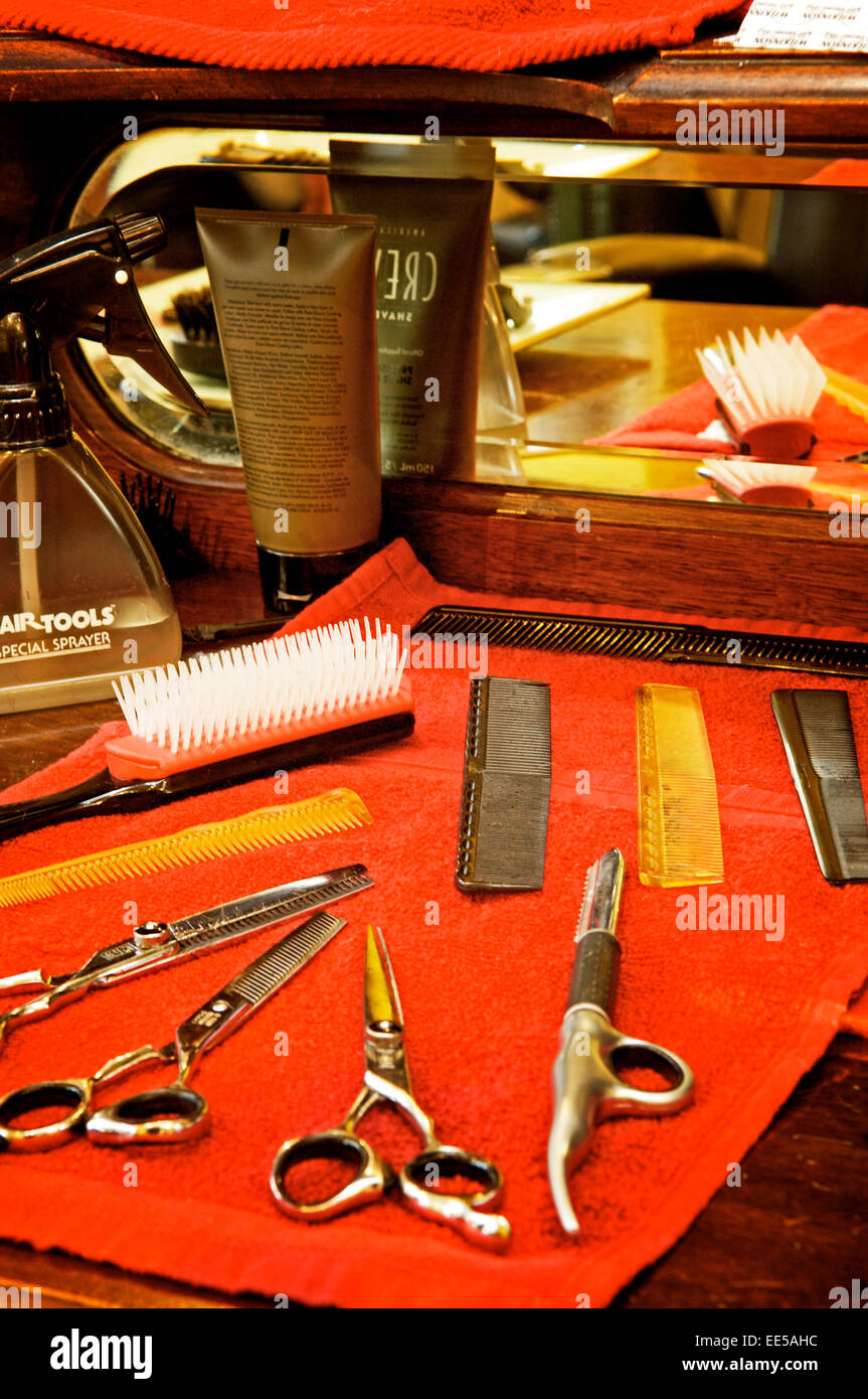 Traditional barbers shop Stock Photo Alamy