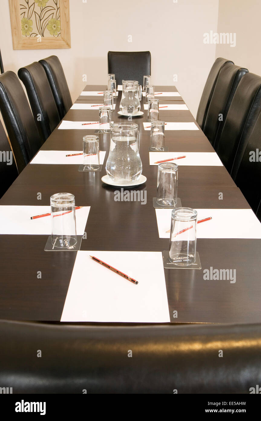 Conference and seminar room set up for business meeting Stock Photo
