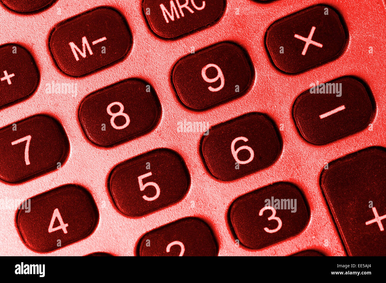 Calculator keyboard in close up Stock Photo