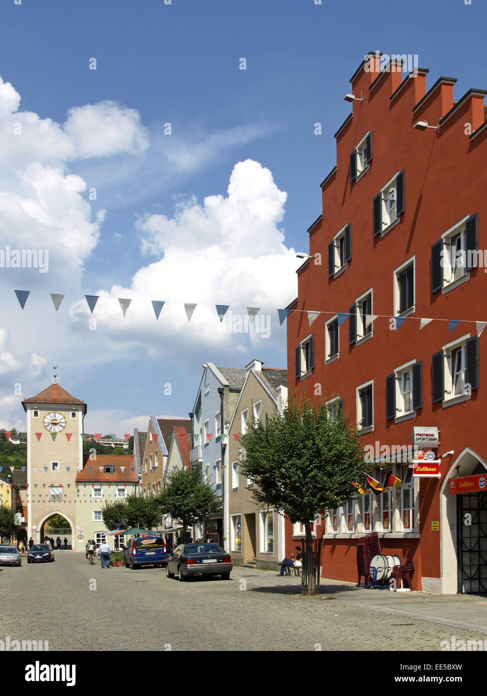 Deutschland, Bayern, Kehlheim, Niederbayern, Gebaeude, Innenstadt, Altmuehltor Stock Photo