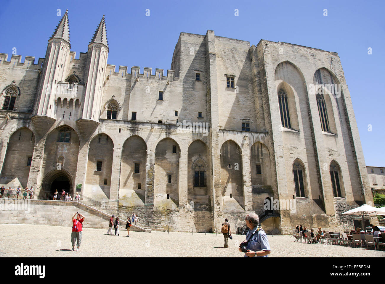 Palais des Papes, Papal palace Avignon, France Stock Photo