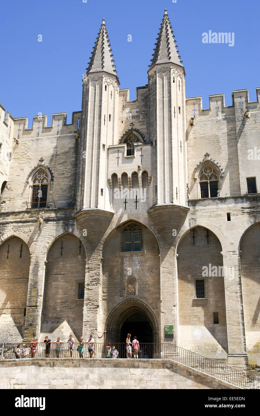 Palais des Papes, Papal palace Avignon, France Stock Photo