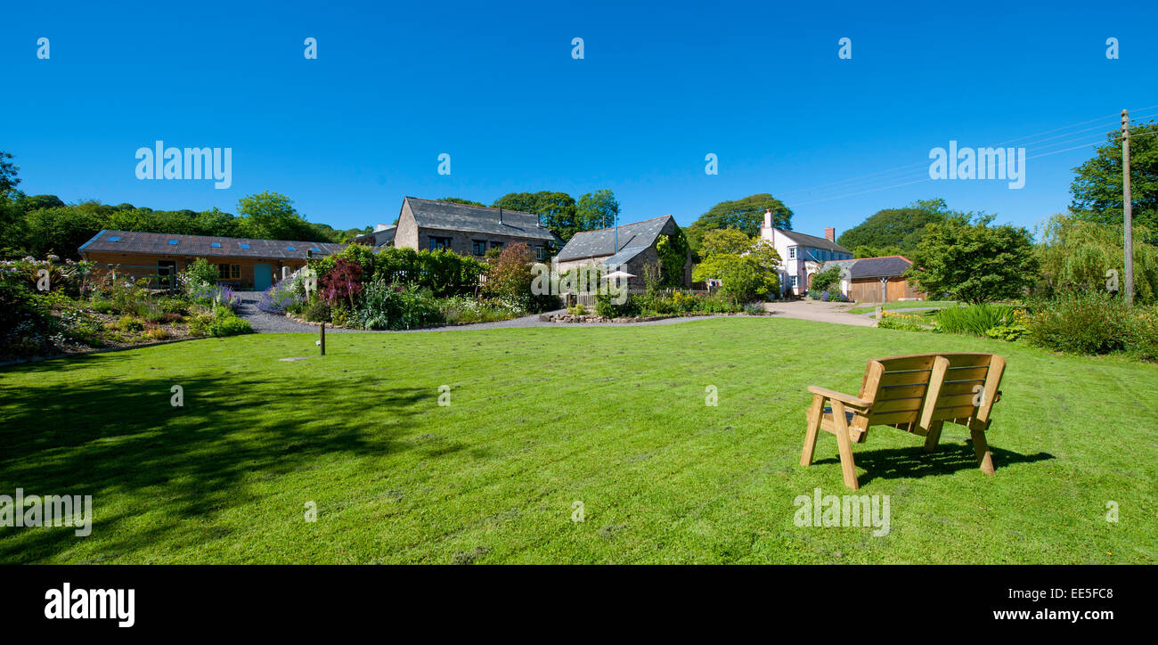 A country farm holiday cottage business in North Devon Stock Photo