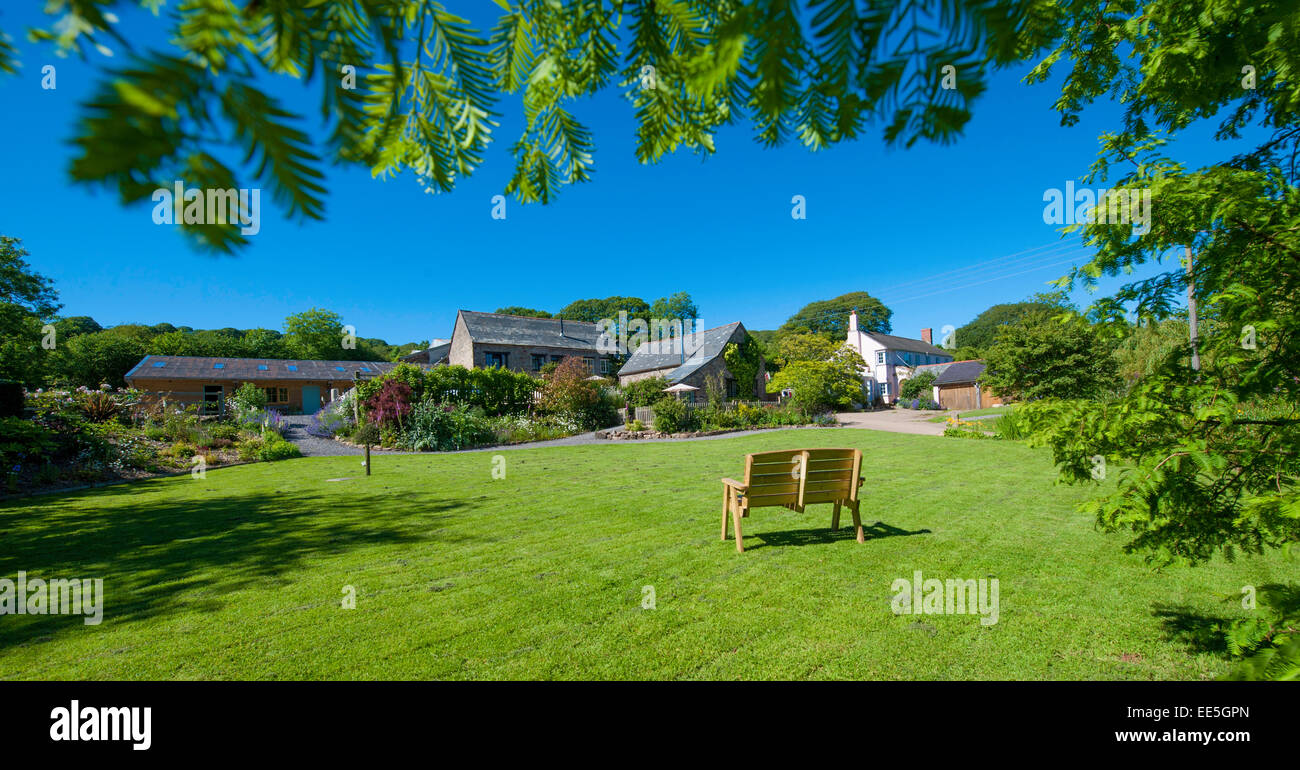 A country farm holiday cottage business in North Devon Stock Photo