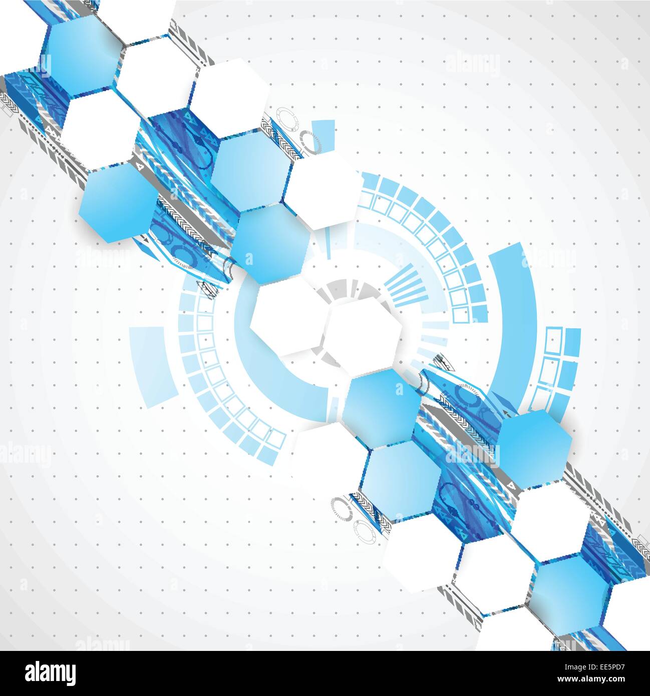 Abstract technological background with various technological elements ...