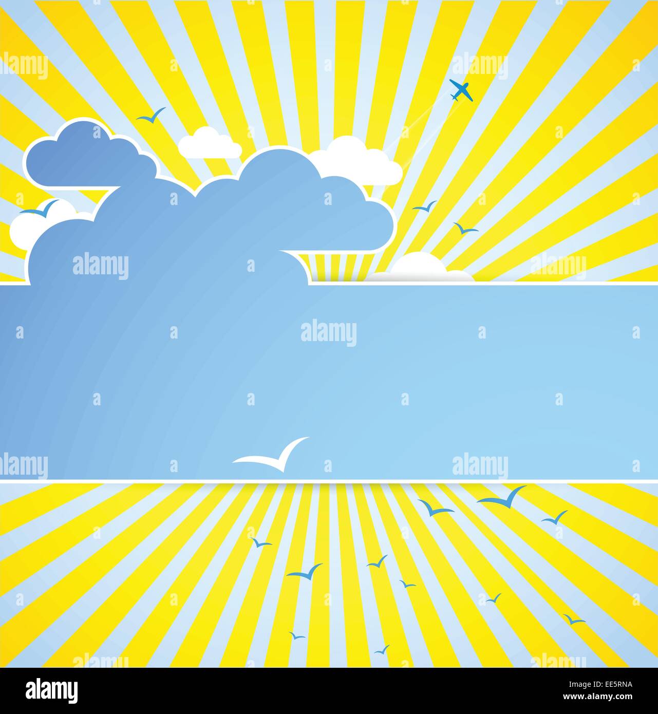 Good weather background. Blue sky with clouds Stock Vector