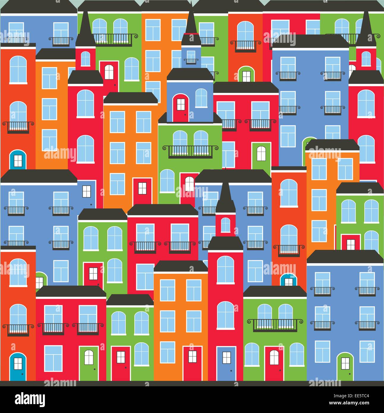 Color city background. Vector Stock Vector Image & Art - Alamy