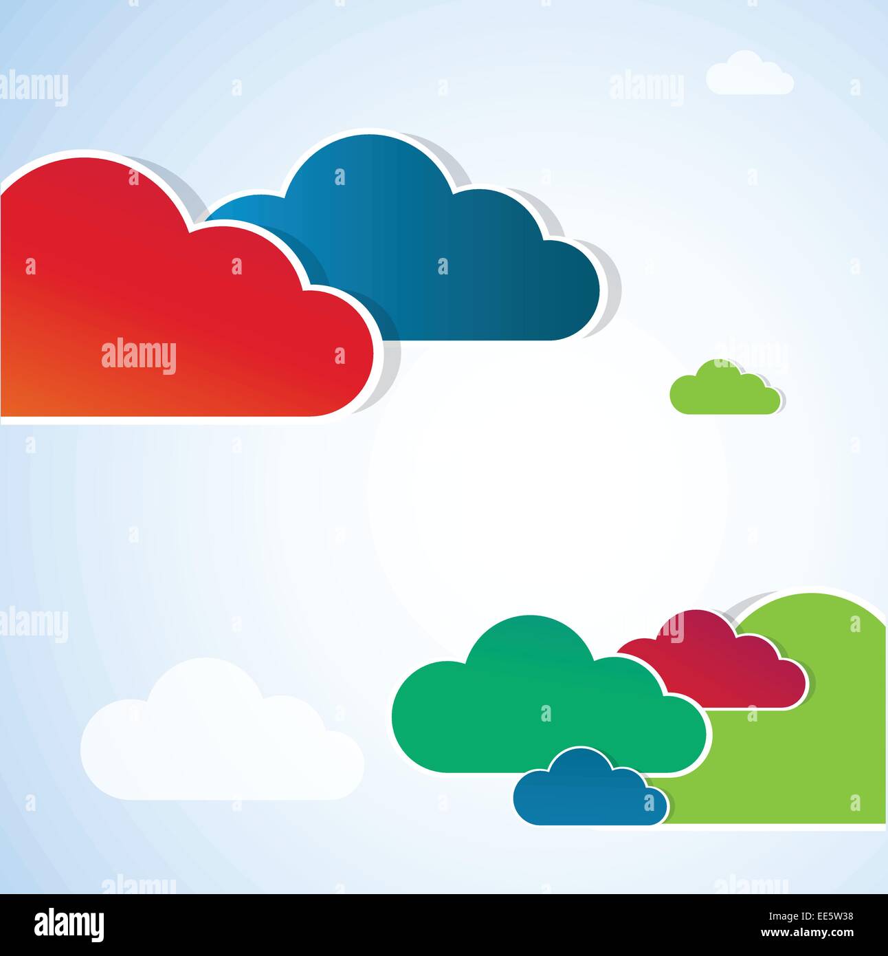 Funny color clouds. Vector Stock Vector Image & Art - Alamy