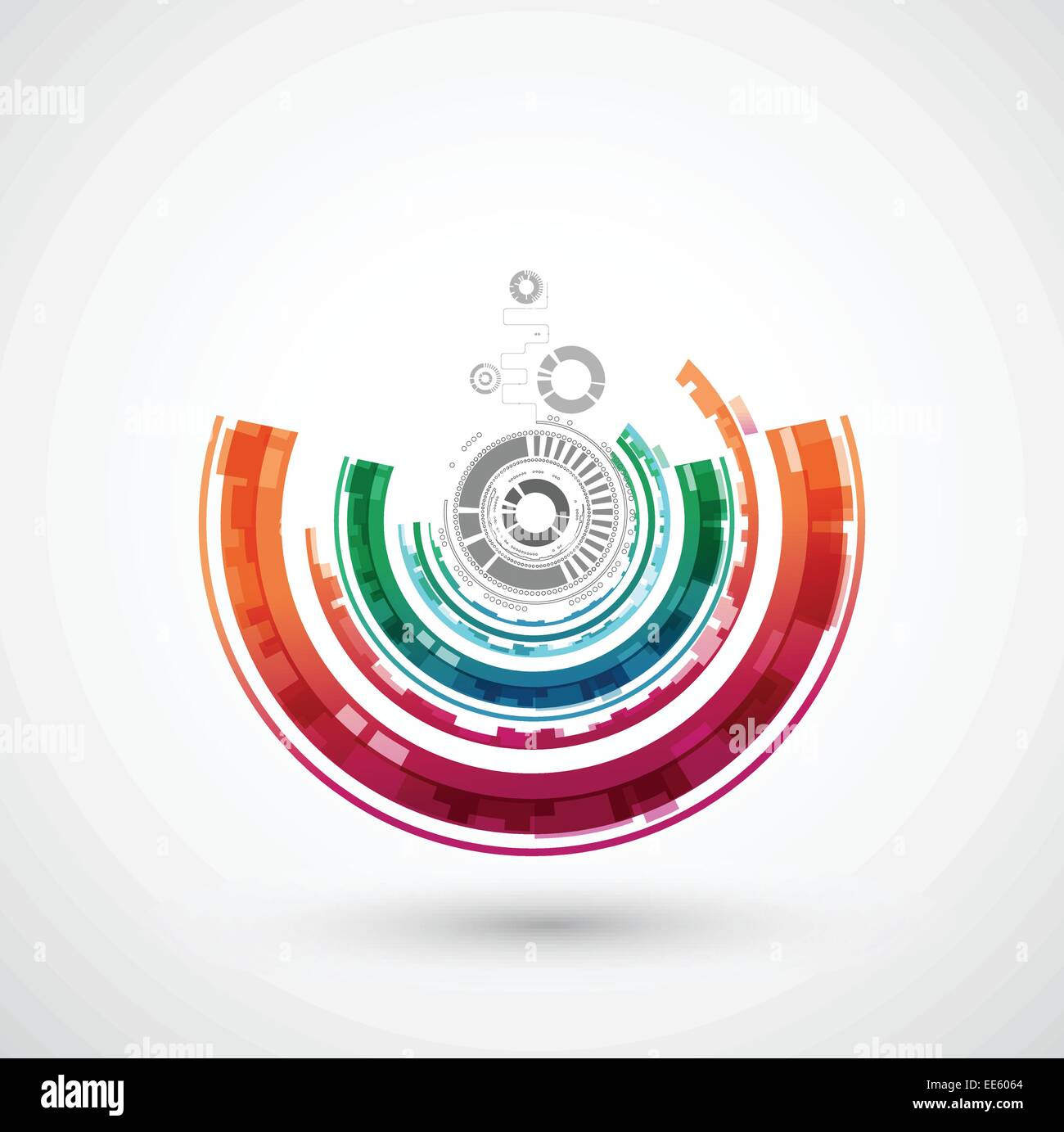 Abstract technological background with various elements Stock Vector ...
