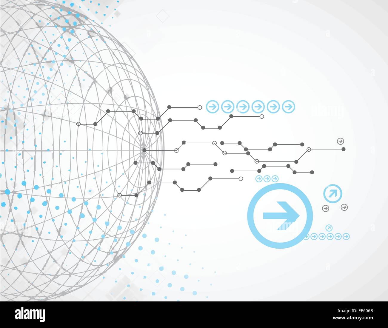 Abstract technological background with various elements Stock Vector ...